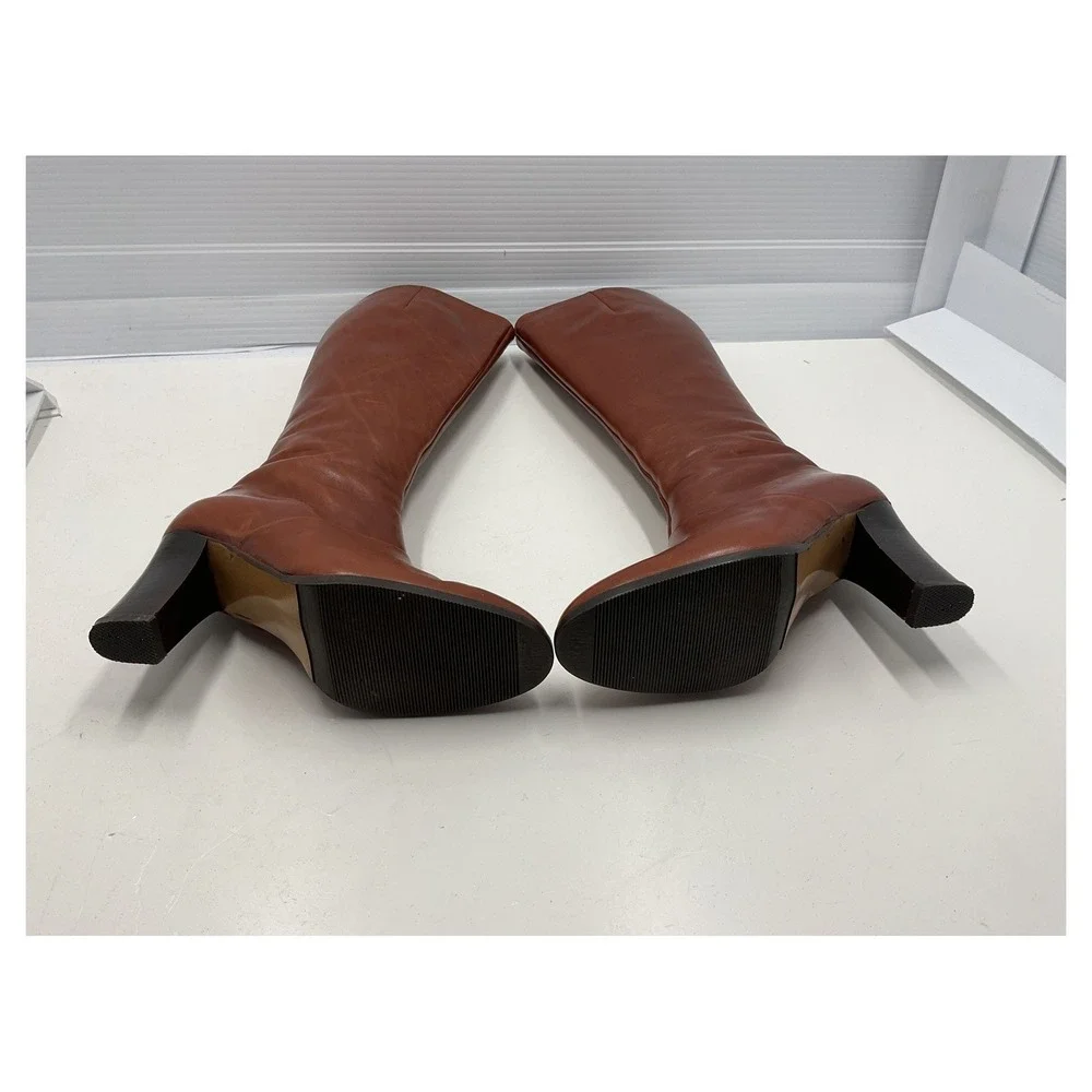 Vintage 1974 Jacobson's Proctor Italian Brown Leather Knee High Boots Size 5‎ M